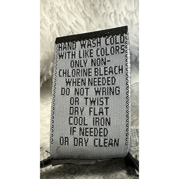 Carol Little Gray Floral Wool/Angora Blend Size S Sweater Faux Wrap V-Neck EUC - Picture 5 of 6